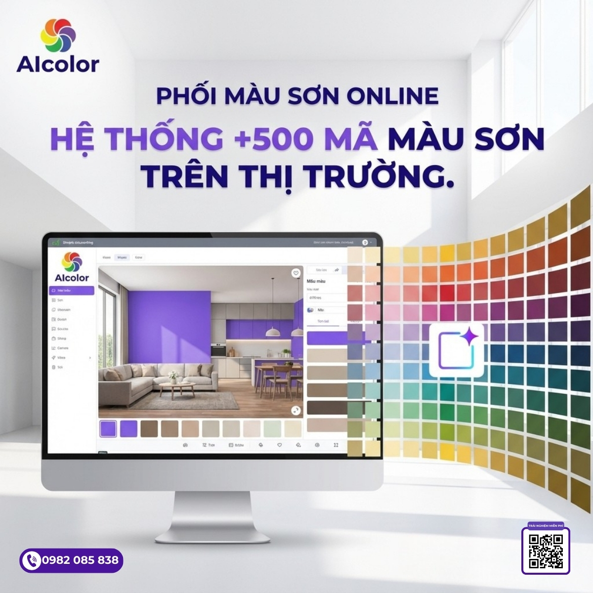 Quản l&yacute; hơn 500 m&atilde; m&agrave;u từ c&aacute;c h&atilde;ng sơn h&agrave;ng đầu