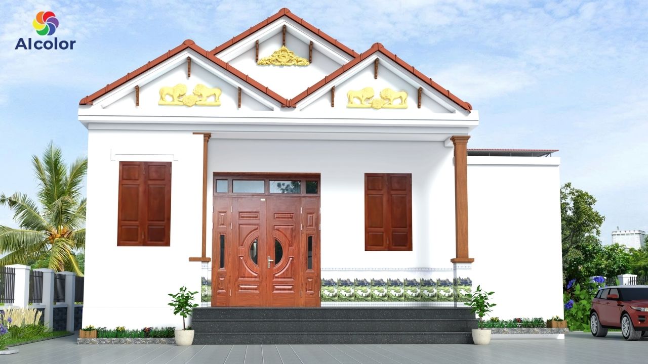 Trắng sứ l&agrave; lựa chọn phổ biến cho mặt tiền nh&agrave; phố