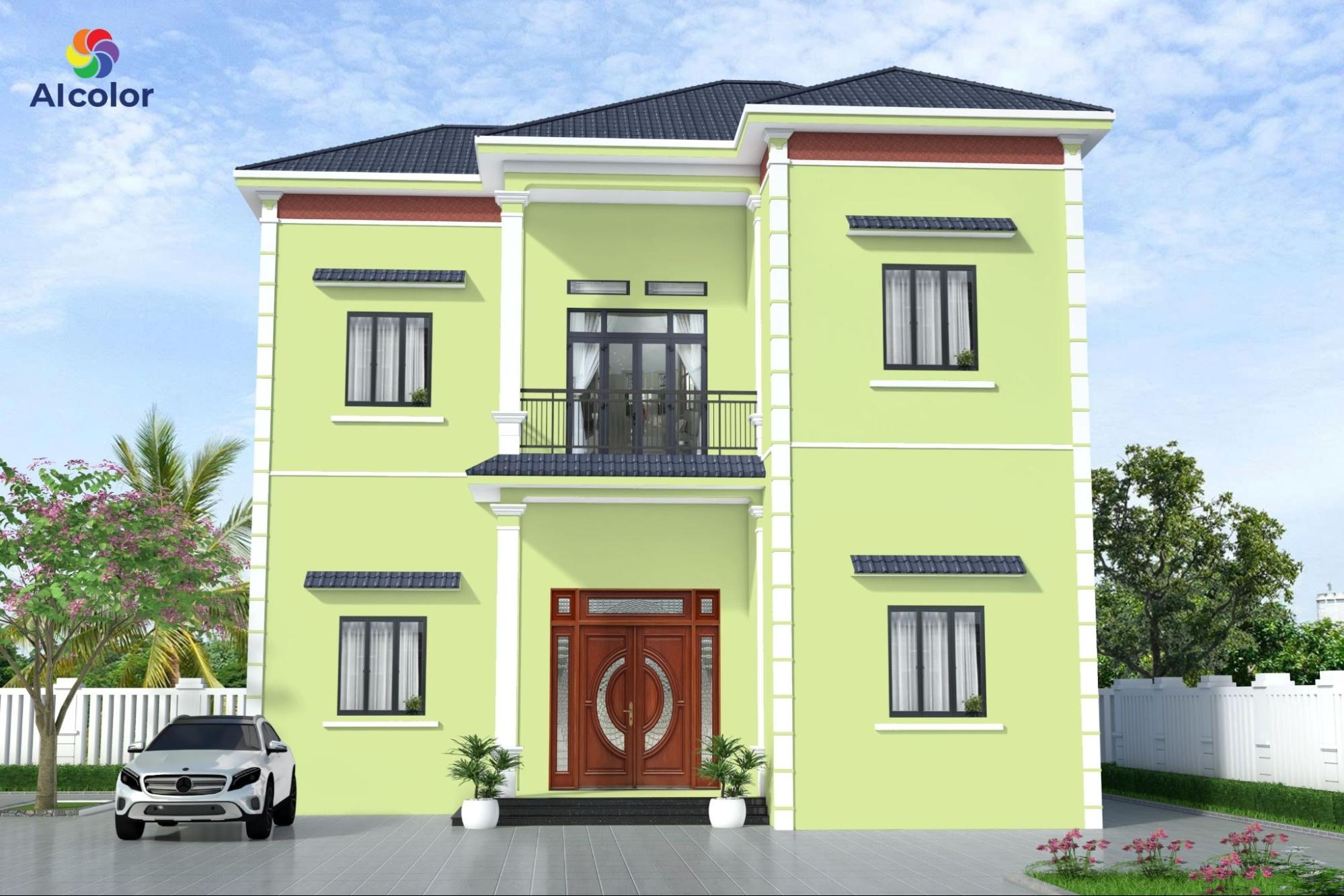 Nếu bạn hướng đến xu hướng sống xanh c&oacute; thể thử phối xanh l&aacute; v&agrave; trắng