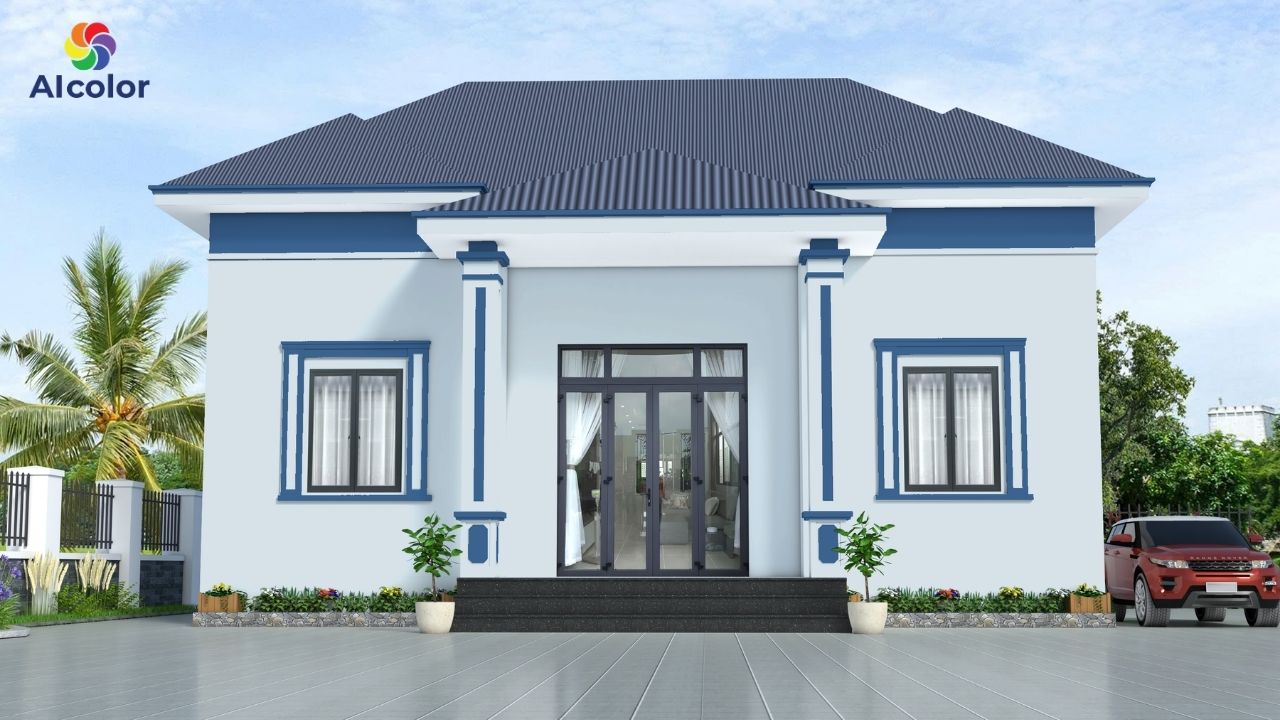 Gam xanh đang được sử dụng nhiều trong sơn mặt tiền nh&agrave;