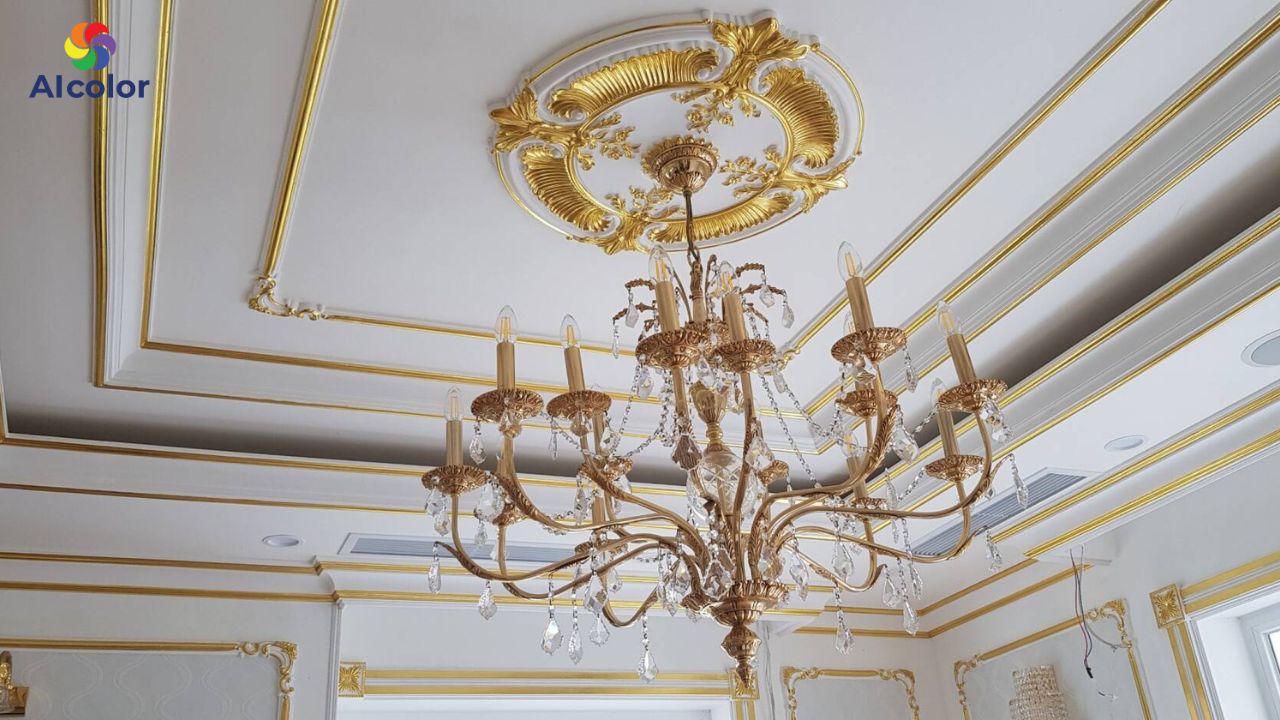 Trần nh&agrave; sơn metallic &aacute;nh kim tạo điểm nhấn độc đ&aacute;o