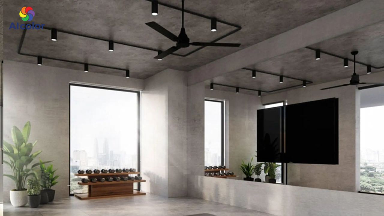 M&agrave;u trung t&iacute;nh như ghi v&agrave; kem l&agrave; lựa chọn an to&agrave;n khi phối m&agrave;u sơn tường v&agrave; trần nh&agrave;