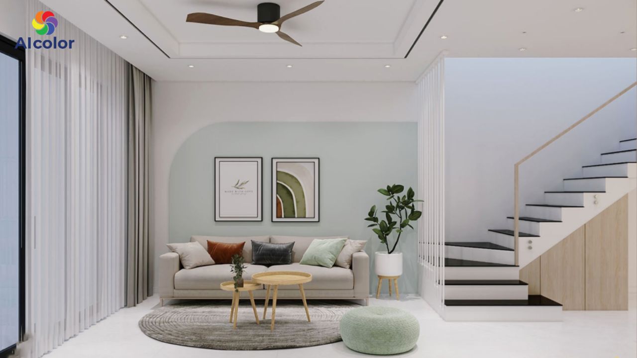 C&aacute;c gam m&agrave;u pastel nhẹ nh&agrave;ng ph&ugrave; hợp với cả trần v&agrave; tường