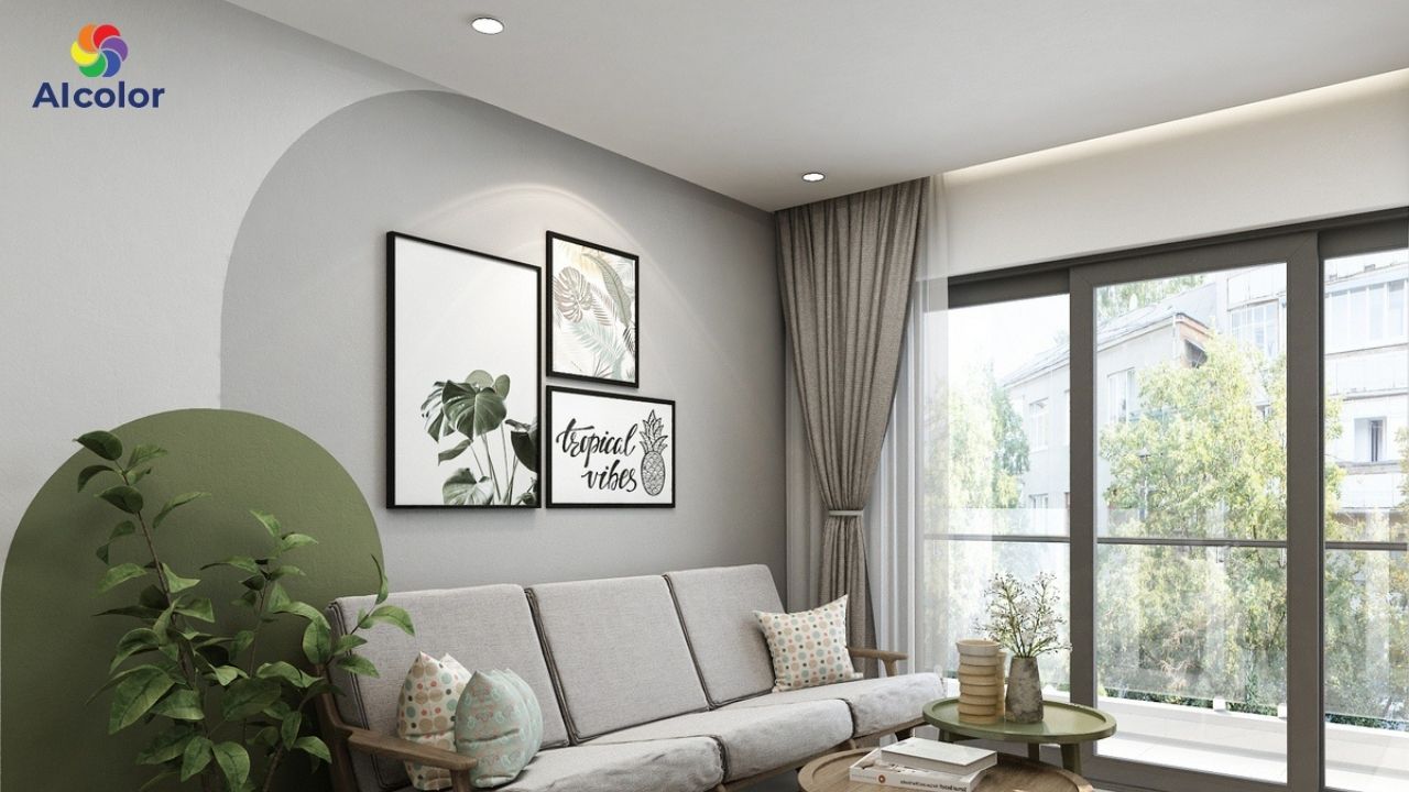 Với ph&ograve;ng diện t&iacute;ch nhỏ n&ecirc;n ưu ti&ecirc;n c&aacute;c gam m&agrave;u s&aacute;ng như trắng, kem