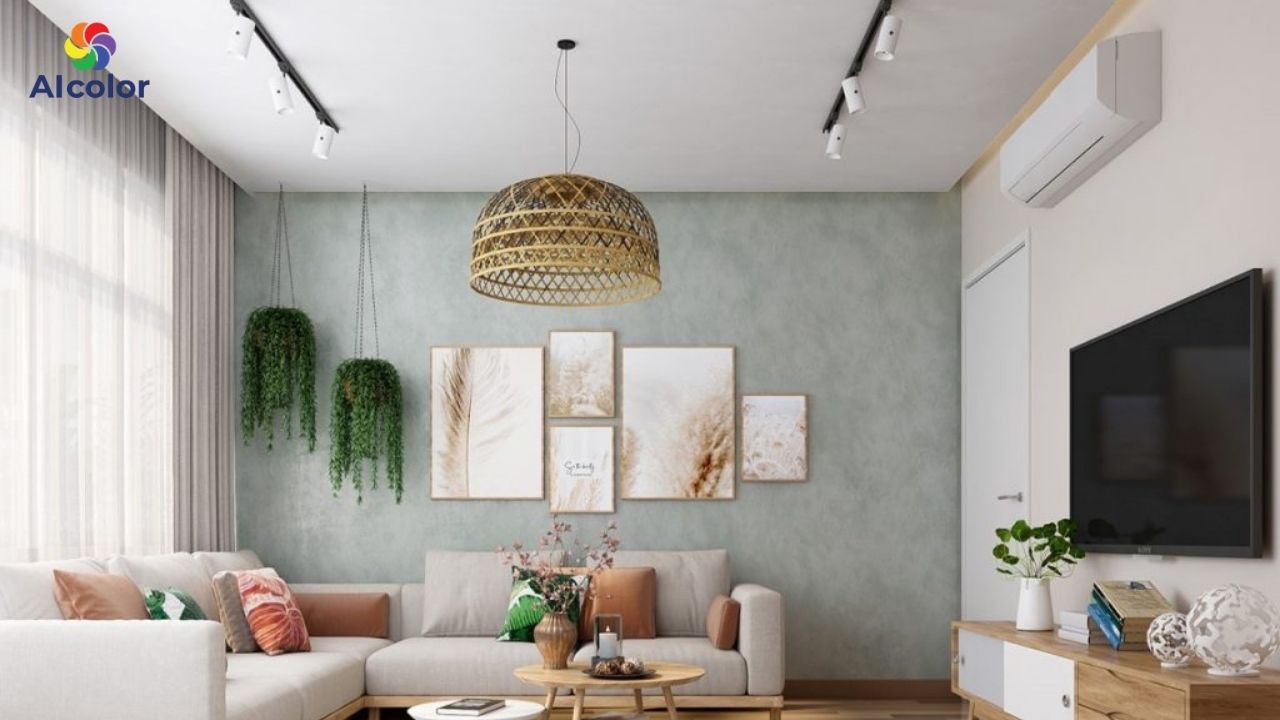 Phong c&aacute;ch hiện đại ph&ugrave; hợp với m&agrave;u sơn trung t&iacute;nh như trắng, x&aacute;m, ghi