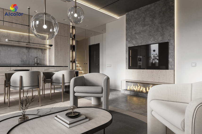 Trắng x&aacute;m lu&ocirc;n l&agrave; lựa chọn an to&agrave;n cho m&agrave;u sơn nội thất