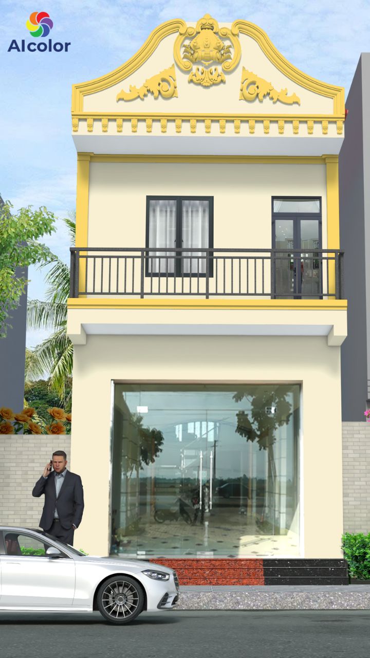 Sơn m&agrave;u v&agrave;ng kem ph&ugrave; hợp với điều kiện &aacute;nh s&aacute;ng mạnh tại Việt Nam