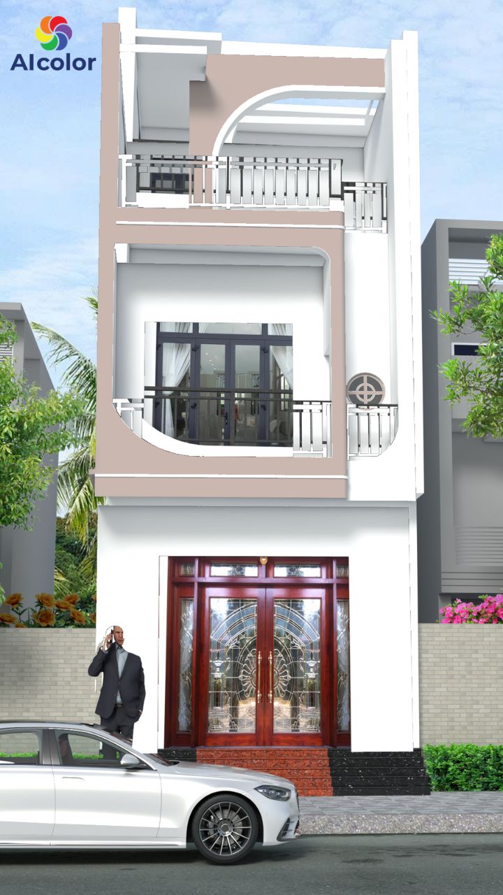 M&agrave;u sơn ch&iacute;nh l&agrave; yếu tố gi&uacute;p ng&ocirc;i nh&agrave; nổi bật