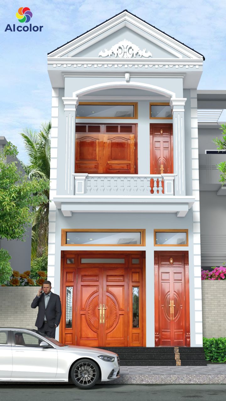 Xanh ghi l&agrave; t&ocirc;ng m&agrave;u trung t&iacute;nh, rất được ưa chuộng trong c&aacute;c c&ocirc;ng tr&igrave;nh nh&agrave; phố