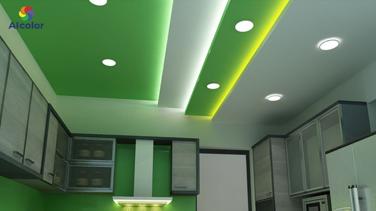 Người mệnh Mộc ph&ugrave; hợp với trần thạch cao m&agrave;u xanh l&aacute;