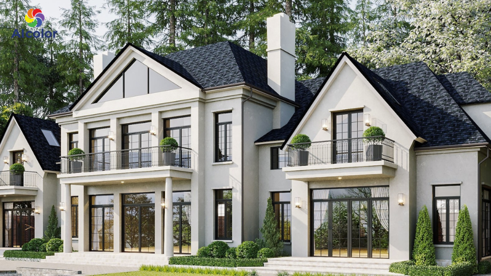 Trắng sứ v&agrave; x&aacute;m ghi mang đến vẻ đẹp tinh giản, hiện đại v&agrave; sang trọng