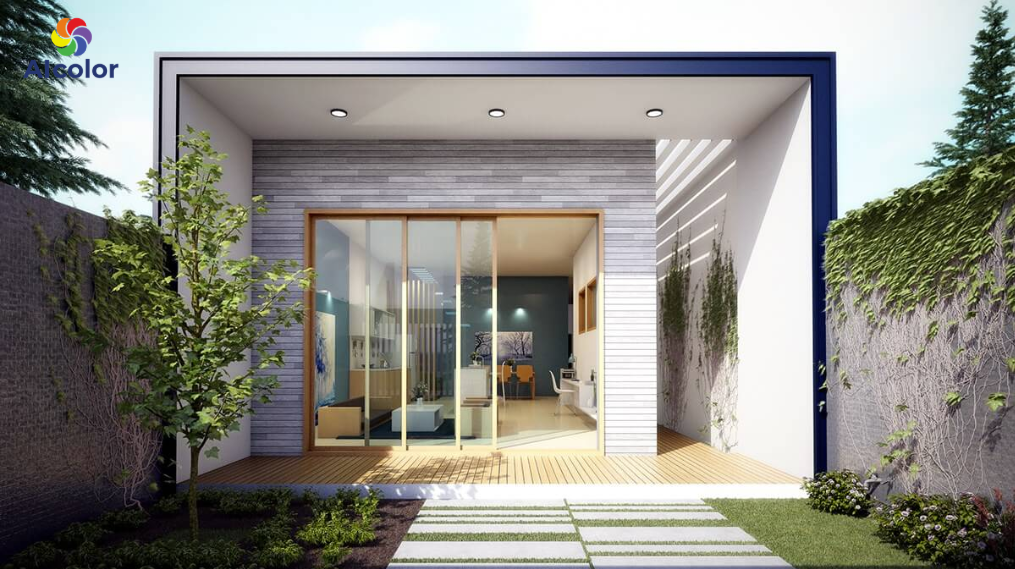 Nh&agrave; ống hướng T&acirc;y Bắc n&ecirc;n chọn sơn m&agrave;u kem, v&agrave;ng nhạt hoặc ghi sang