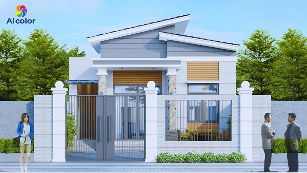 Nh&agrave; ống 1 tầng xanh dương - ghi s&aacute;ng tạo cảm gi&aacute;c m&aacute;t mẻ, y&ecirc;n b&igrave;nh