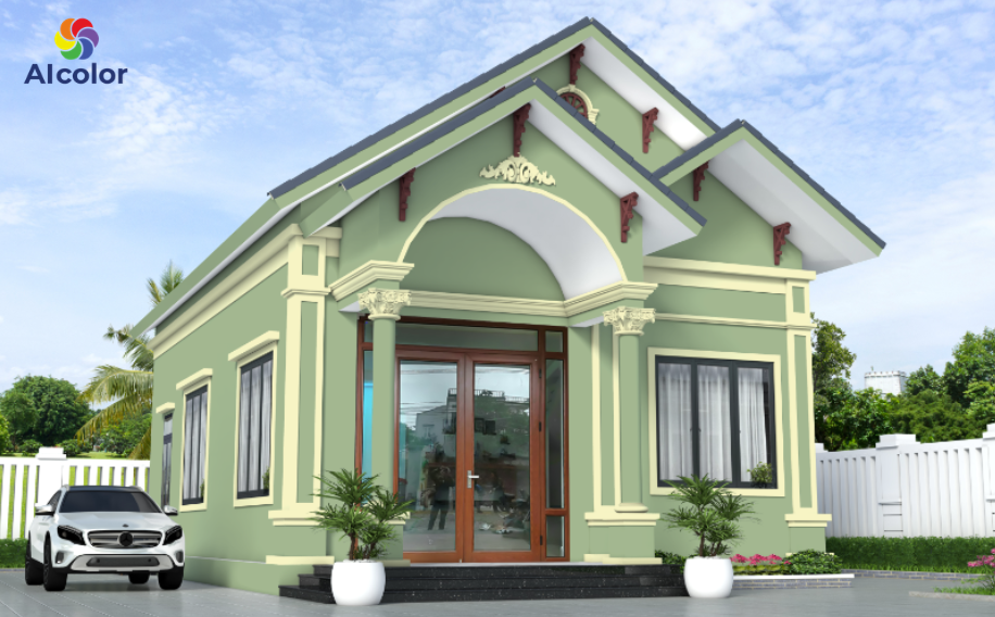 Theo quy luật ngũ h&agrave;nh, Mộc sinh Hỏa n&ecirc;n sơn m&agrave;u xanh cũng hợp với gia chủ mệnh Hỏa