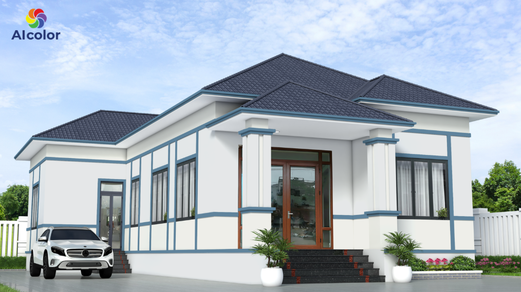 H&atilde;y kết hợp xanh dương với c&aacute;c chi tiết &aacute;nh kim trắng hoặc bạc