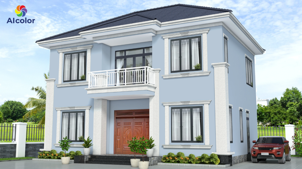 H&atilde;y kết hợp xanh dương với c&aacute;c chi tiết &aacute;nh kim trắng hoặc bạc