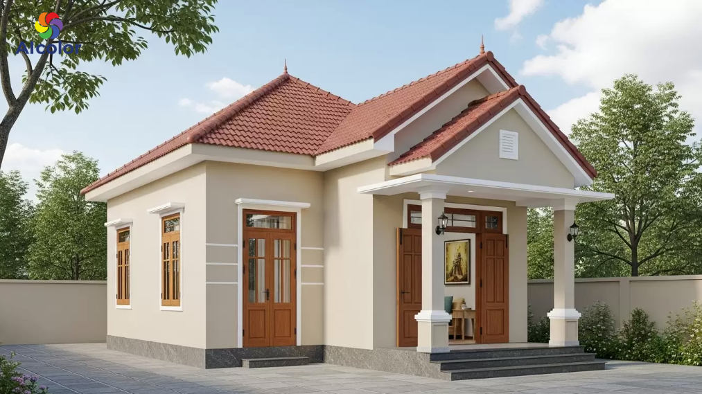 Phối m&agrave;u sơn nh&agrave; cần dựa tr&ecirc;n yếu tố phong thủy v&agrave; phong c&aacute;ch kiến tr&uacute;c