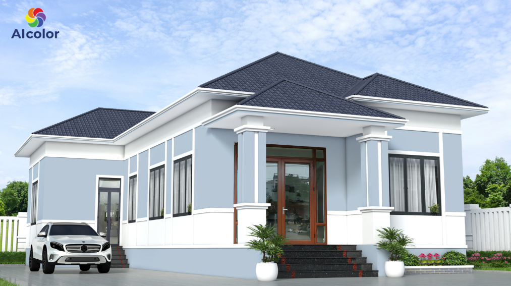 Sự kết hợp giữa xanh l&agrave;m v&agrave; trắng gợi cảm gi&aacute;c rộng r&atilde;i