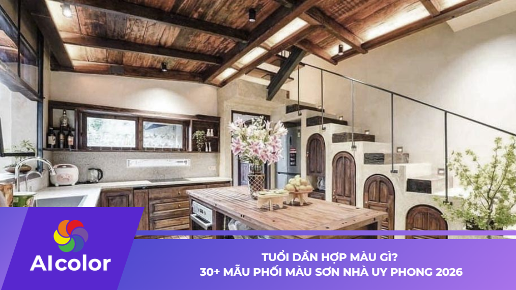 Tuổi Dần hợp màu gì? 30+ mẫu phối màu sơn nhà uy phong 2026