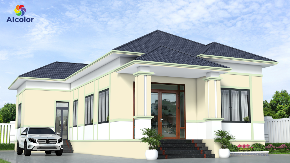 M&agrave;u xanh pastel tạo cảm gi&aacute;c m&aacute;t mẻ cho tổng thể ng&ocirc;i nh&agrave;