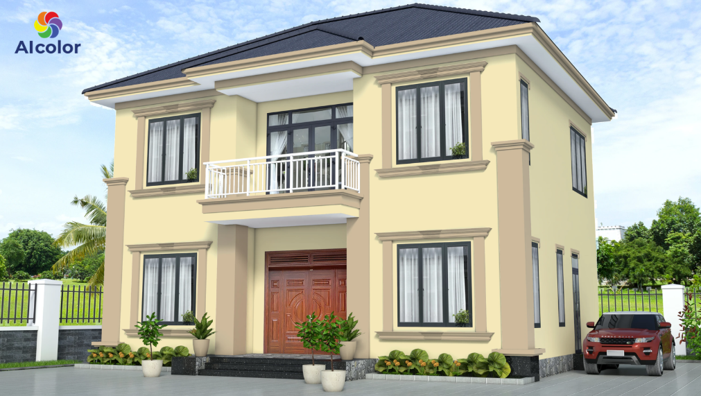 M&agrave;u v&agrave;ng nhạt v&agrave; n&acirc;u gỗ tạo cảm gi&aacute;c ấm &aacute;p, th&acirc;n thiện