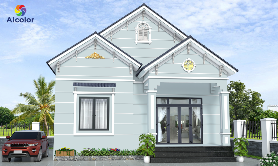 Nếu gia chủ th&iacute;ch phong c&aacute;ch trẻ trung c&oacute; thể kết hợp trắng với xanh pastel