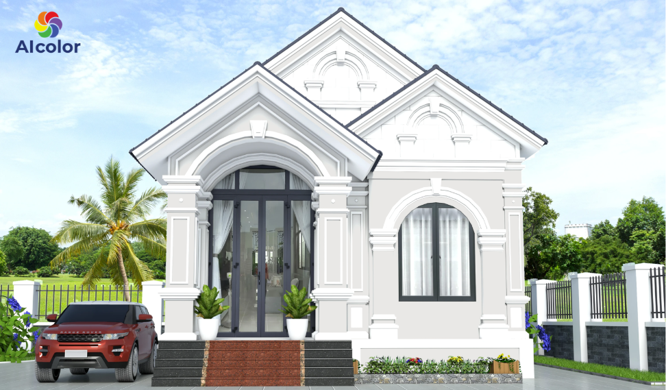 Với gia chủ tuổi M&ugrave;i th&iacute;ch sự tối giản th&igrave; c&oacute; thể lựa chọn m&agrave;u ghi s&aacute;ng v&agrave; trắng