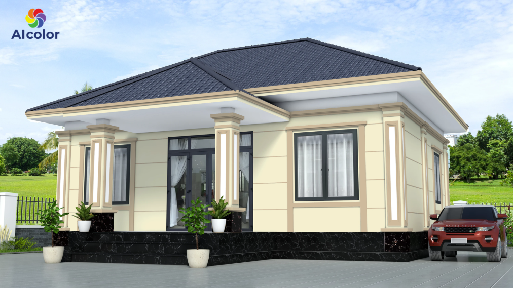 Trắng kem v&agrave; n&acirc;u nhạt l&agrave; sự kết hợp kinh điển mang lại cảm gi&aacute;c sang trọng