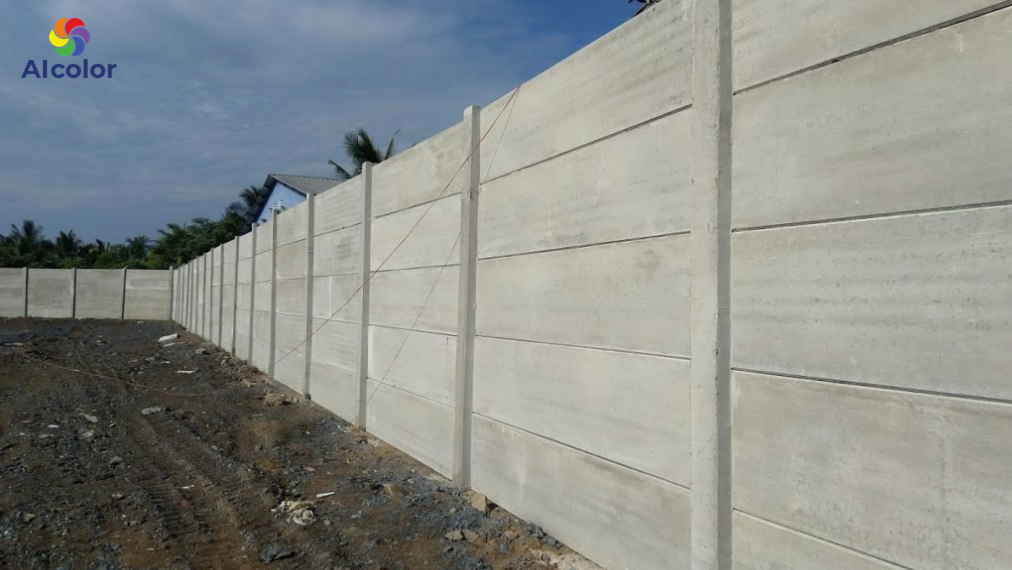 H&agrave;ng r&agrave;o b&ecirc; t&ocirc;ng thường c&oacute; diện t&iacute;ch lớn n&ecirc;n chọn m&agrave;u sơn trung t&iacute;nh