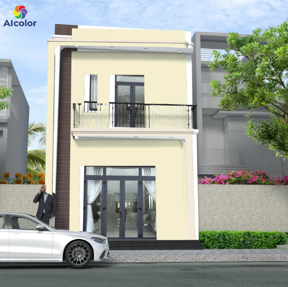 M&agrave;u v&agrave;ng kem ph&ugrave; hợp với nh&agrave; phố hiện đại