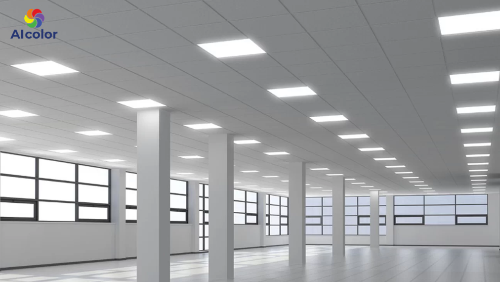 Gia chủ c&oacute; thể l&agrave;m trần thạch cao trắng kết hợp đ&egrave;n LED &acirc;m trần