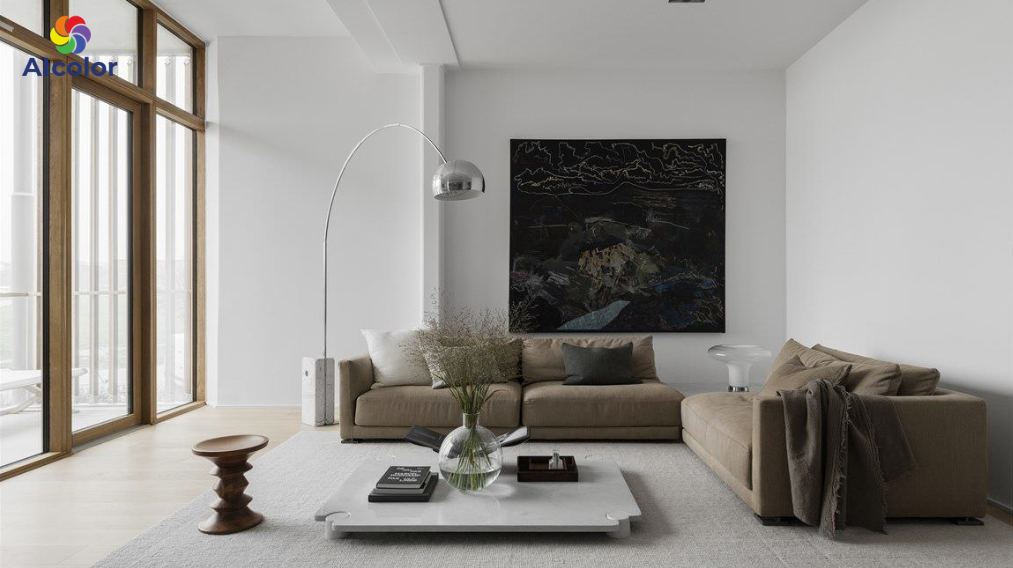 Ph&ograve;ng kh&aacute;ch với phong c&aacute;ch tối giản, hiện đại