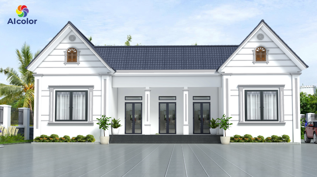 Trắng v&agrave; ghi đơn giản nhưng vẫn hiện đại