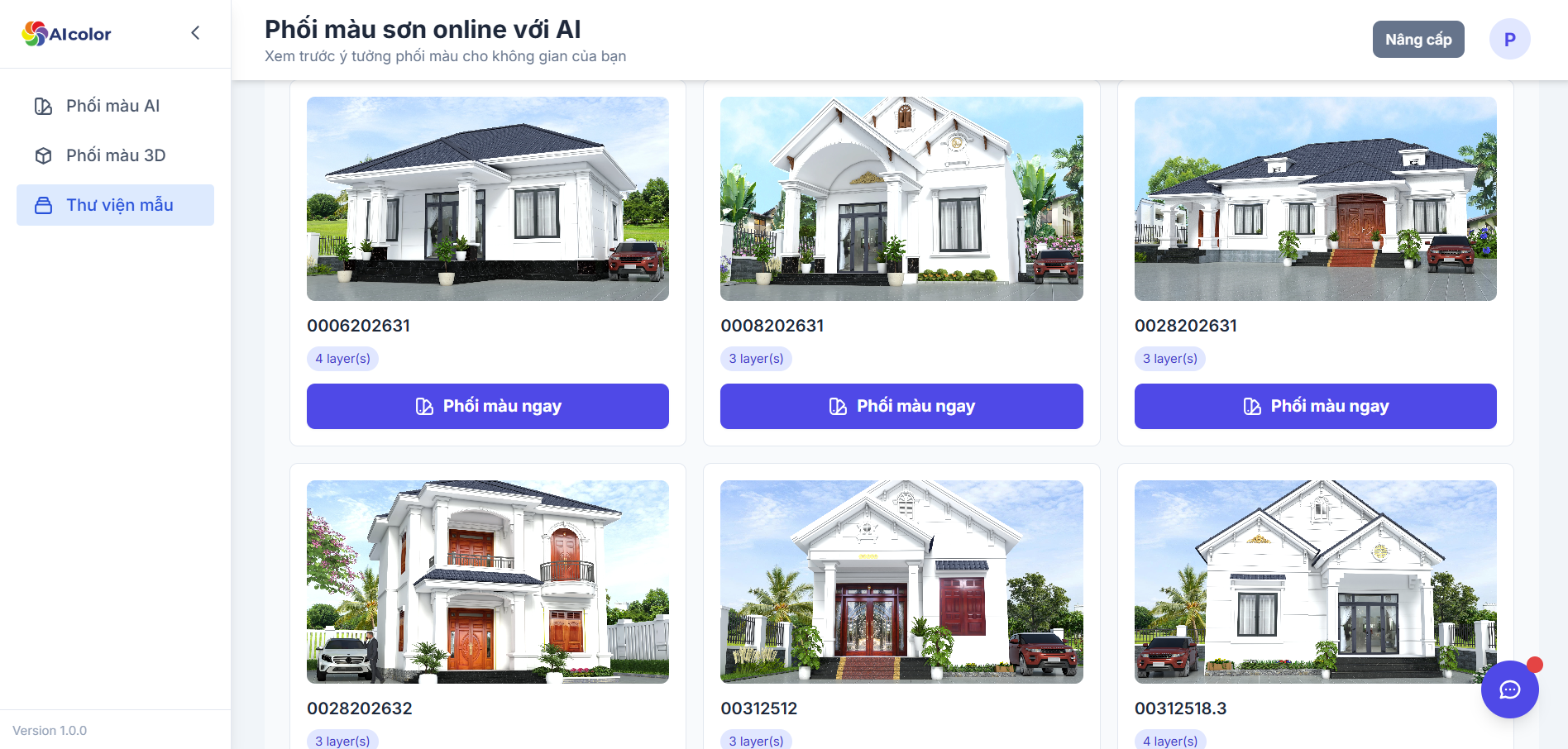 Kho hơn 500 mẫu c&ocirc;ng tr&igrave;nh 3D đa dạng của AIColor