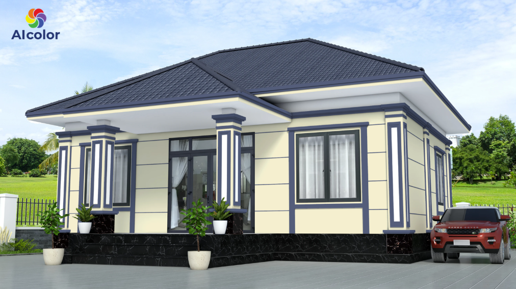M&agrave;u kem kết hợp với c&aacute;c gam m&agrave;u đậm sẽ tạo n&ecirc;n hiệu ứng tương phản