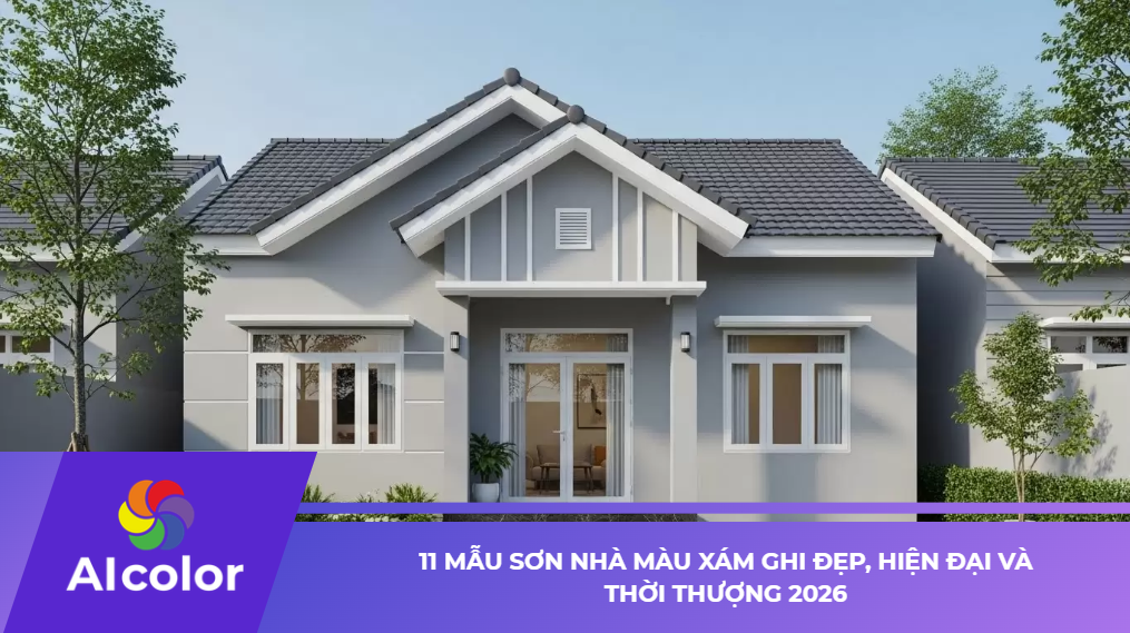 11 mẫu sơn nhà màu xám ghi đẹp, hiện đại và thời thượng 2026