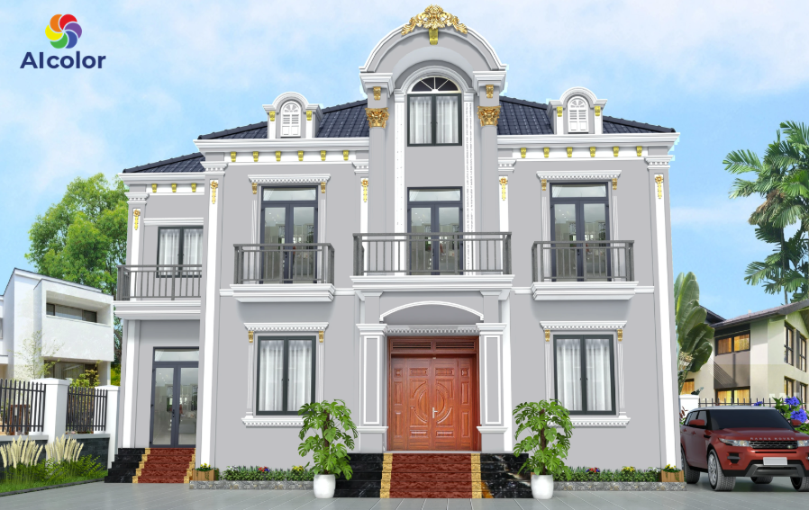 Biệt thự m&agrave;u x&aacute;m ghi đẳng cấp