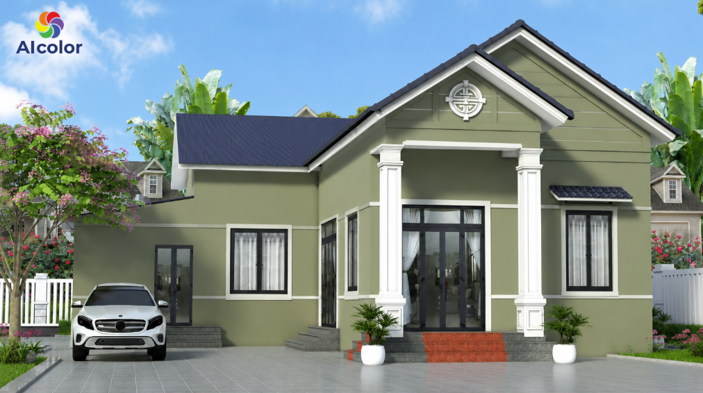 Xanh r&ecirc;u phối c&ugrave;ng X&aacute;m nhạt