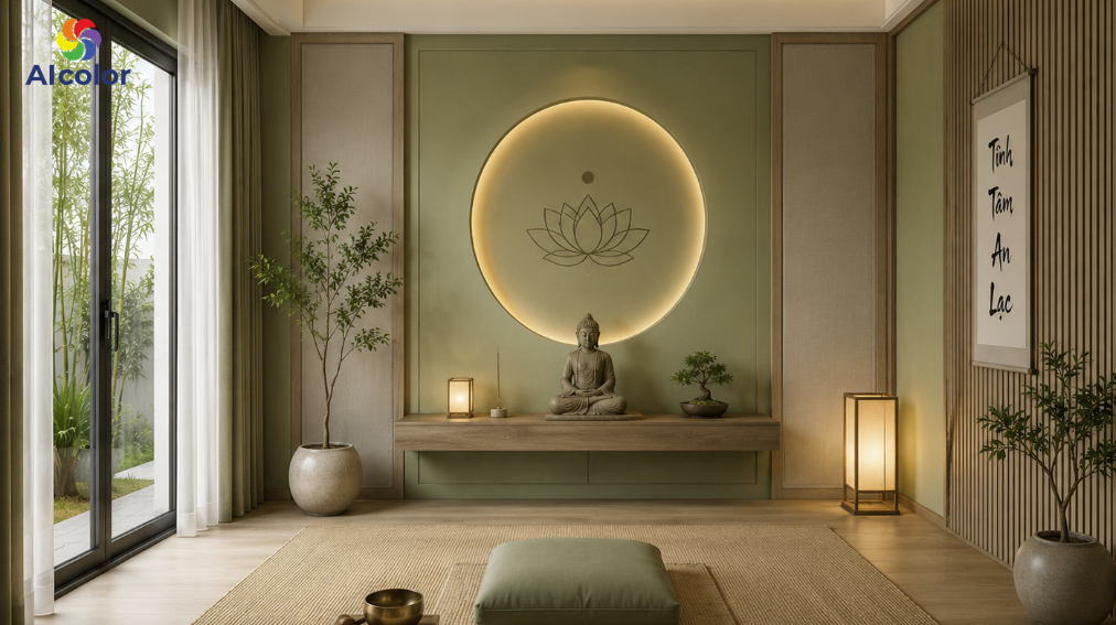 Ph&ograve;ng ngủ m&agrave;u xanh r&ecirc;u gi&uacute;p giải tỏa căng thẳng