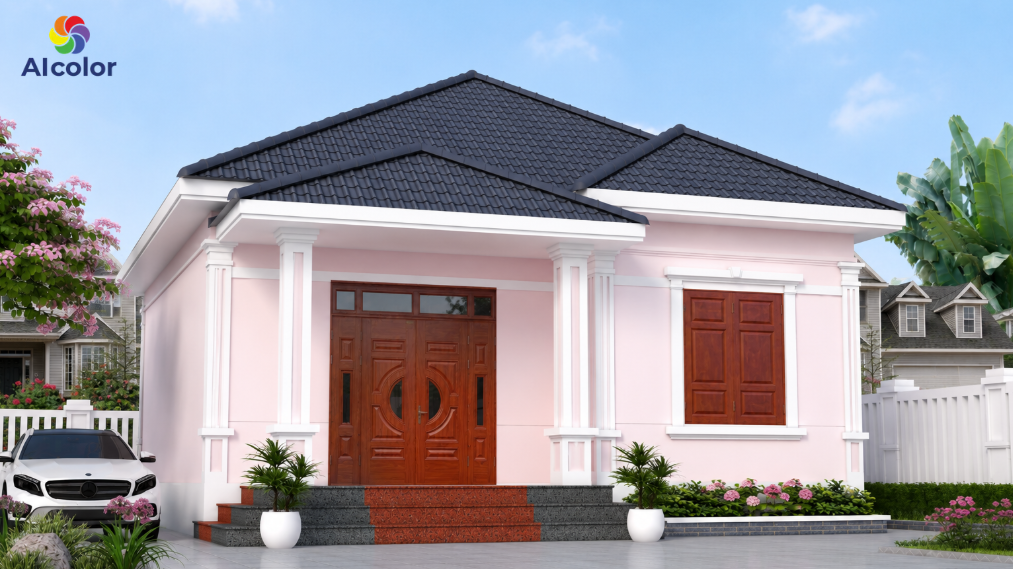 Phối m&agrave;u hồng v&agrave; x&aacute;m sang trọng