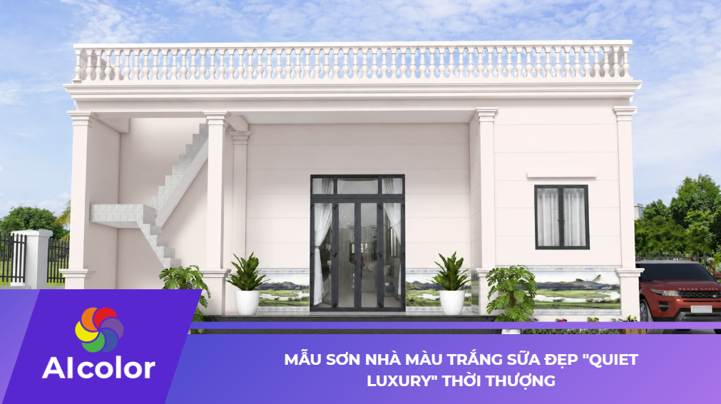 Mẫu Sơn Nhà Màu Trắng Sữa Đẹp Quiet Luxury Thời Thượng