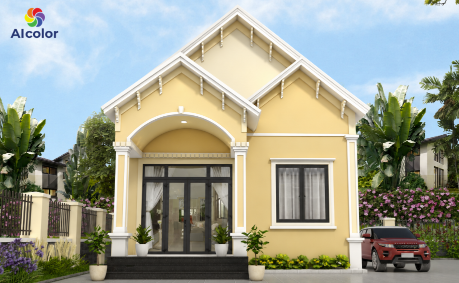 Phối m&agrave;u v&agrave;ng v&agrave; m&agrave;u trắng