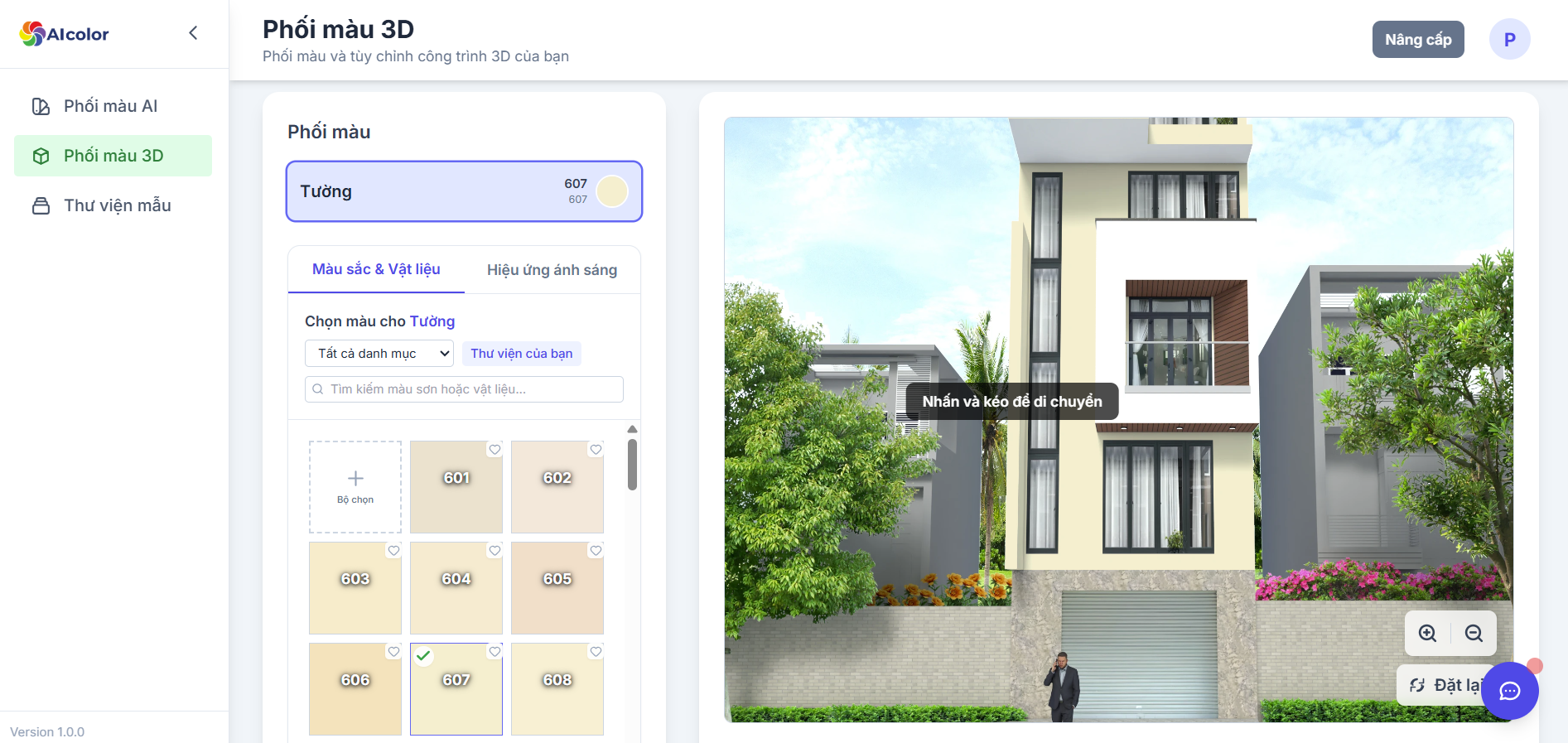 H&igrave;nh ảnh sử dụng chức năng phối m&agrave;u sơn 3D của AIcolor