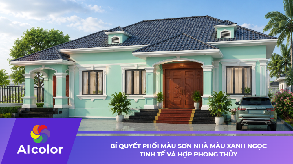 Bí quyết phối màu sơn nhà màu xanh ngọc tinh tế và hợp phong thủy