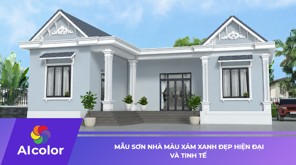 Mẫu Sơn Nhà Màu Xám Xanh Đẹp Hiện Đại Và Tinh Tế