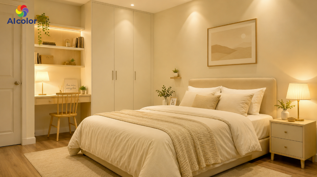 chọn m&agrave;u sơn trong nh&agrave; theo diện t&iacute;ch v&agrave; &aacute;nh s&aacute;ng