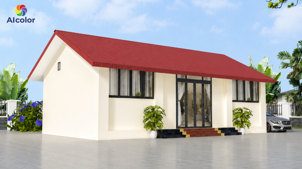 Mẫu Sơn Nhà Màu Trắng Sứ Ánh Vàng Đẹp Thanh Lịch Và Ấm Áp