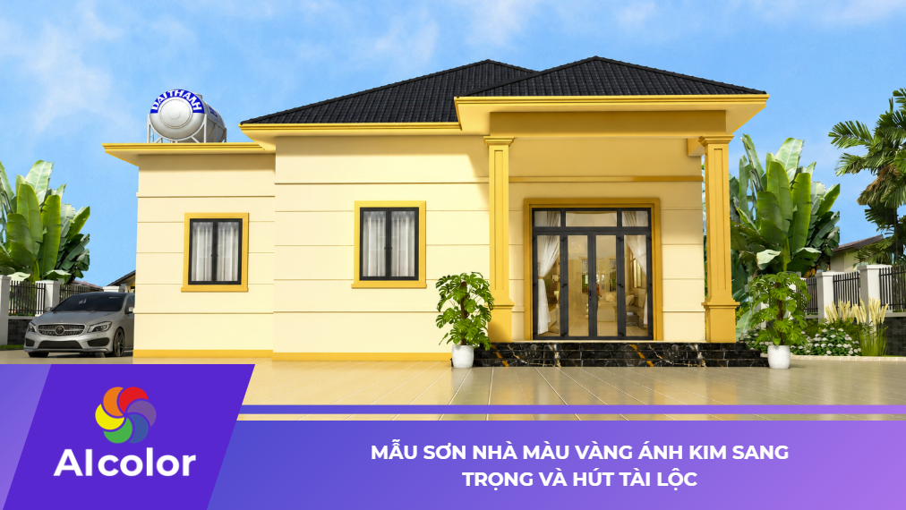 Mẫu Sơn Nhà Màu Vàng Ánh Kim Sang Trọng Và Hút Tài Lộc