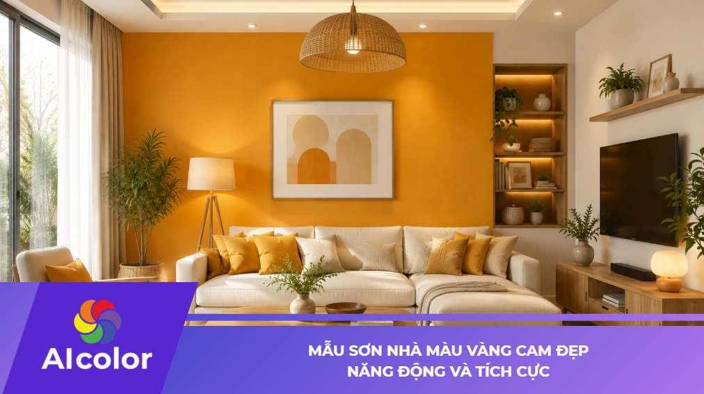 Mẫu Sơn Nhà Màu Vàng Cam Đẹp Năng Động Và Tích Cực