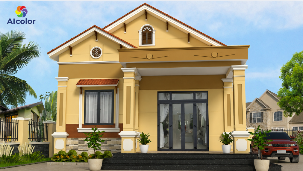 M&agrave;u sơn v&agrave;ng n&acirc;u ph&ugrave; hợp với nhiều phong c&aacute;ch